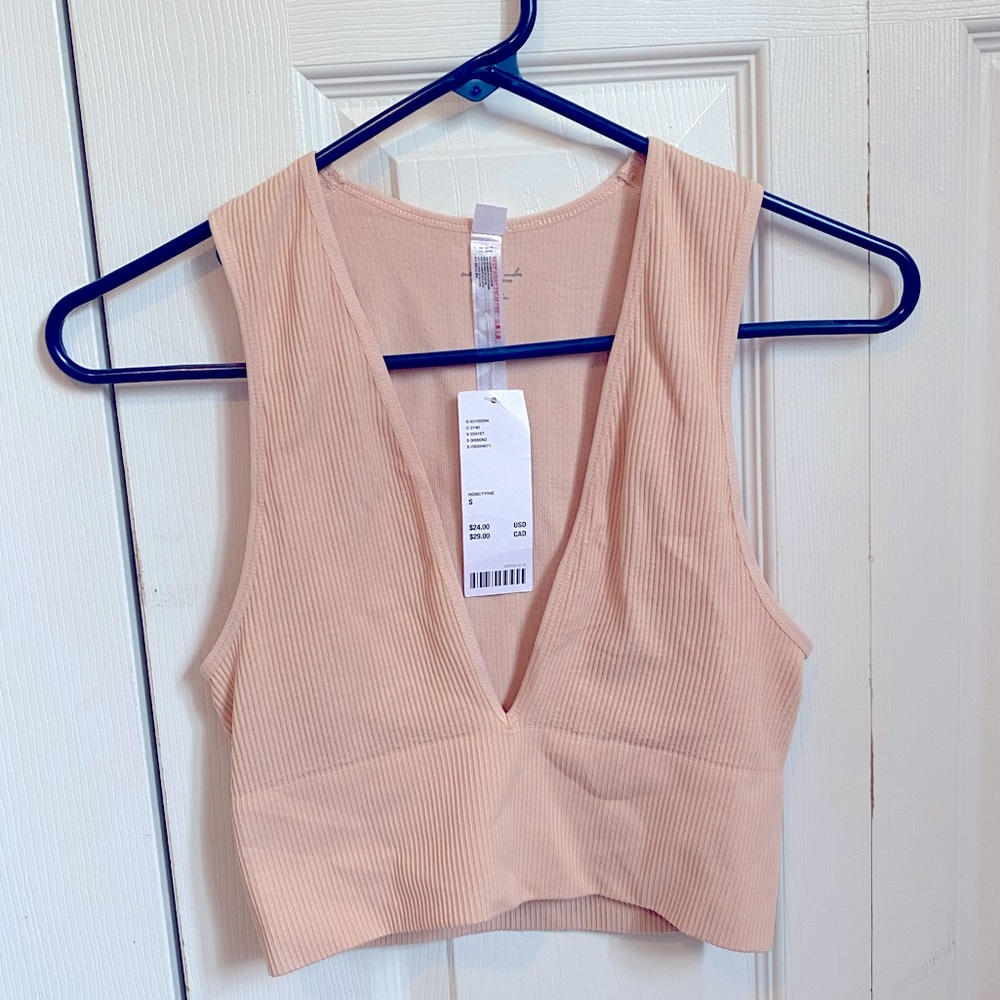 Urban Outfitters Deep V Crop Top Brami Bra/Cami